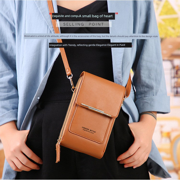 2025 New Arrival Ladies Phone Bag Touch Screen Can Hold Change Card Large Capacity High-End Crossbody Small Shoulder Bag