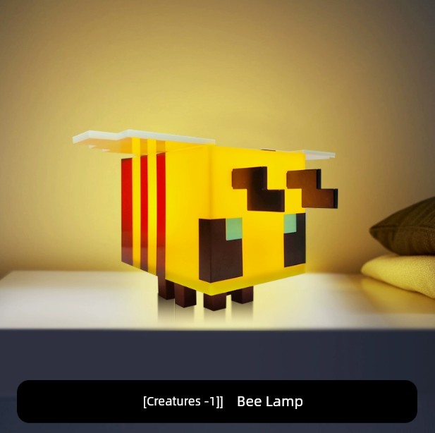 My World Torch Lamp Hand-Made Model MC Surrounding the Game Fox Salamander Ore Lamp Toy Small Night Lamp Ornaments