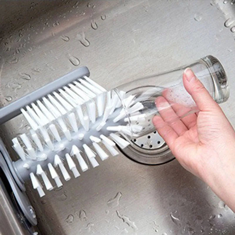 Detachable Type Sucker Cup Brush Milk Bottle Cleaning Brush Water Bottles Cleaner Glass Cup Cleaning Brush Kitchen Tools