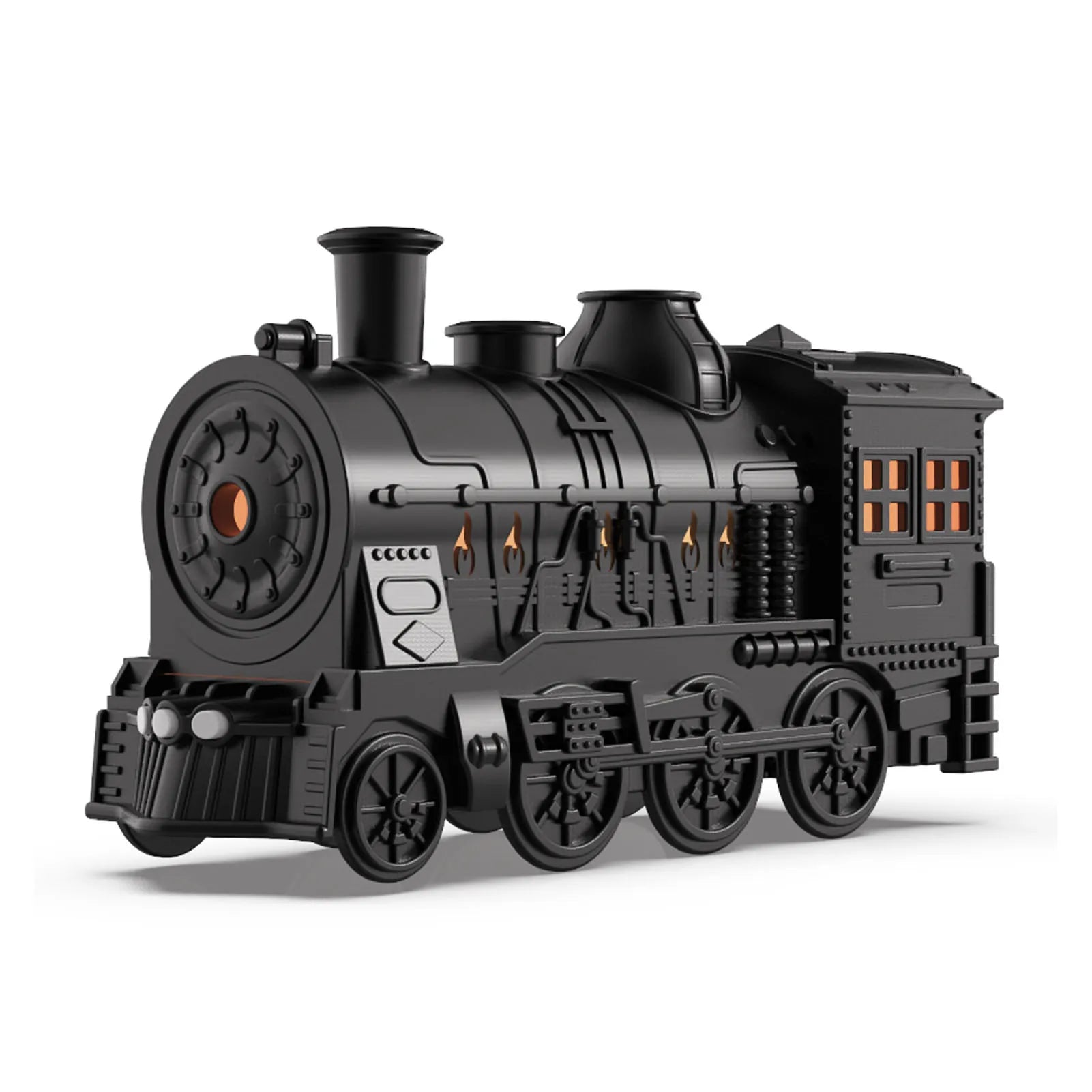 Essential Oil Diffuser 300ml Train Shape 2 Lighting Modes Aromatherapy Cool Mist Humidifier with Remote Control for Bedroom Offi