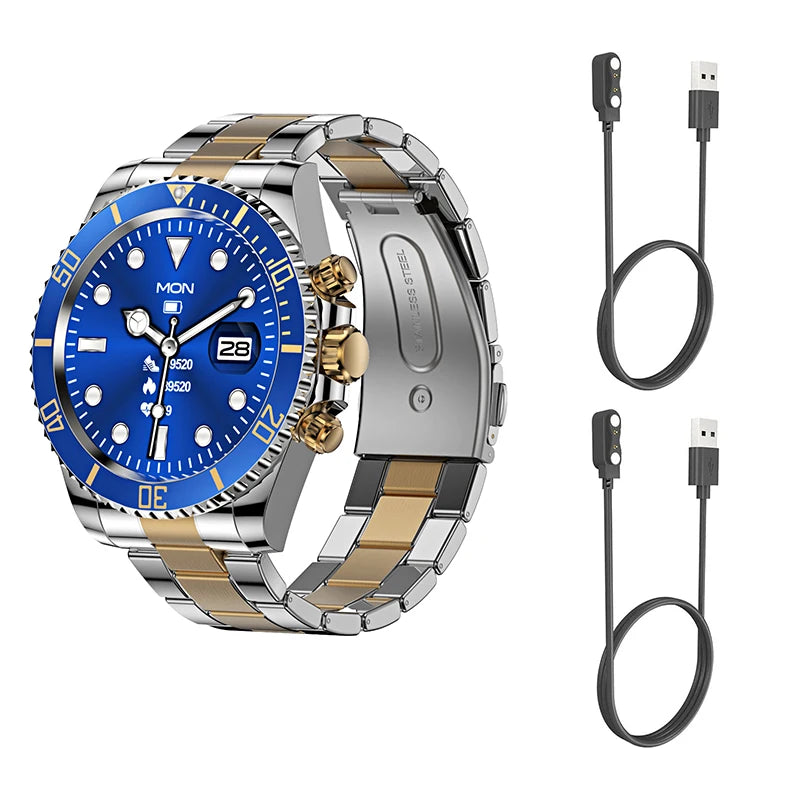 Smart Watch Man Smartwatch AW12 high-end luxury 2024 Android IOS Korean Support Steel Connected Replica Miltary pk gts4 global