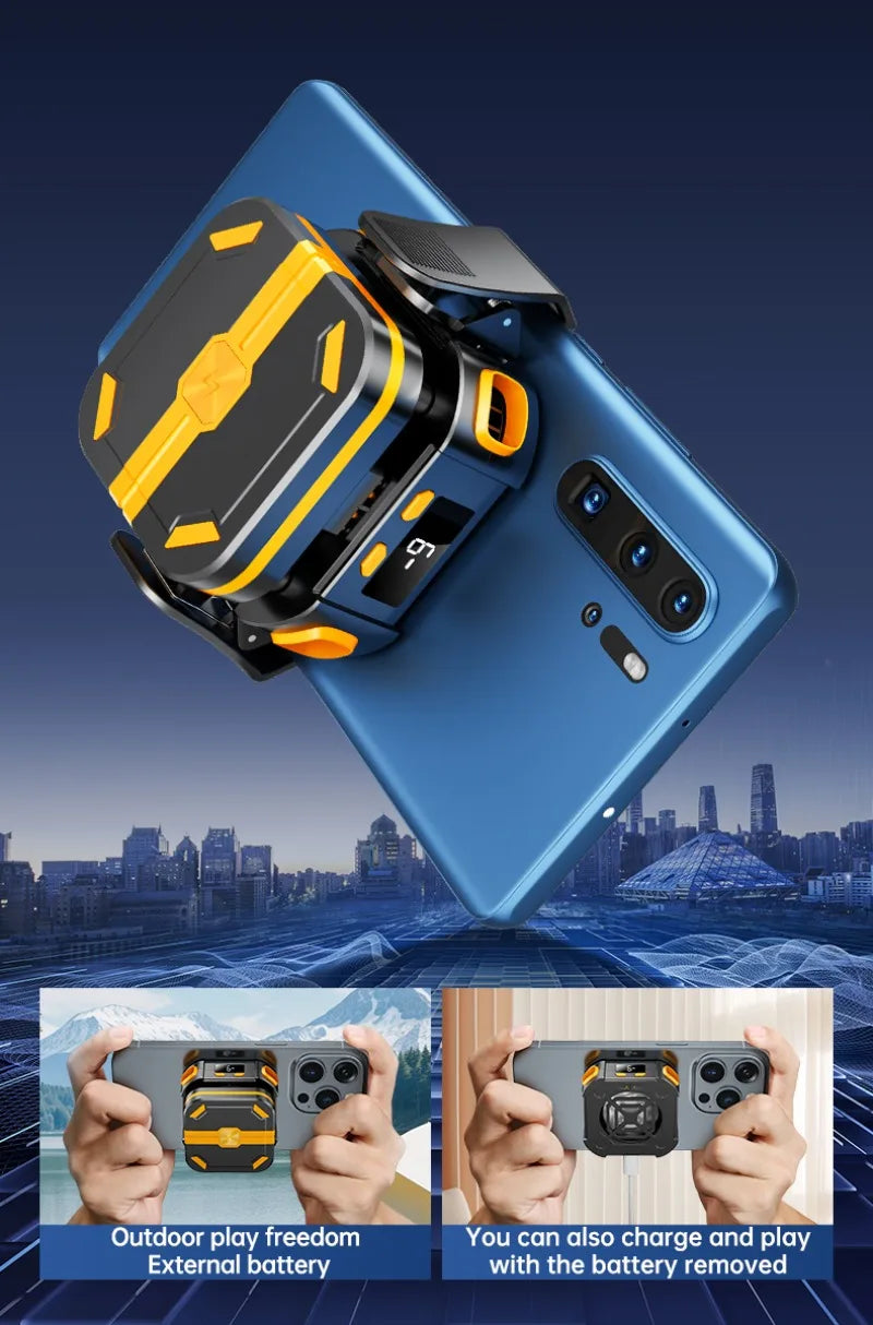 P70 NEW 10W Mobile Phone Semiconductor Cooling Fan Radiator with 2000mAh Battery PUBG Game Cooler for IPhone Android Universal