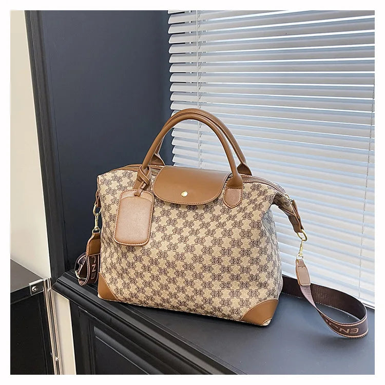 2025 New Large-Capacity Portable Tote Bag — Fashionable, Leisure & Travel-Ready, Versatile Shoulder/Crossbody Bag for Women