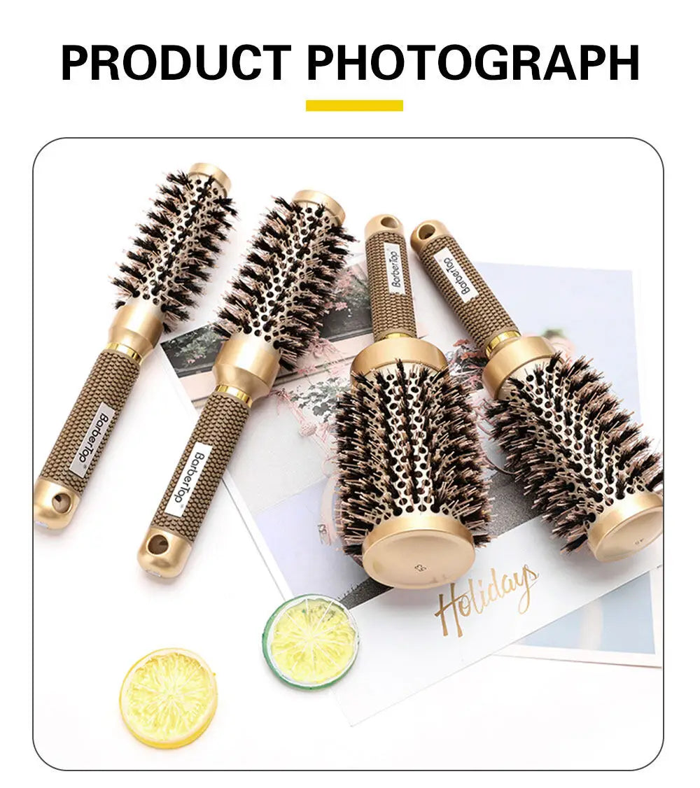 Pro Salon Hairdressing Comb Women's Curling Hairbrush Cylindrical Hairdresser Brushes Barbershop Styling Tool Accessories Tools