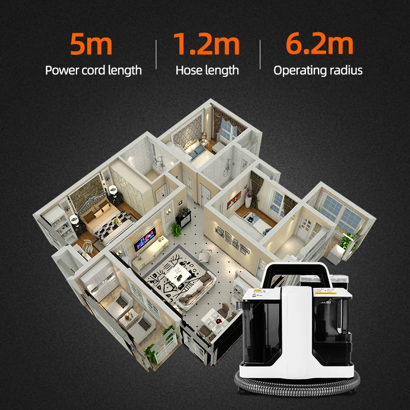 Jesun Multi-Purpose Portable Carpet and Upholstery Cleaner Cordless Spot Cleaner Stain Remover Wet Dry Vacuum Pet Stain Vacuum