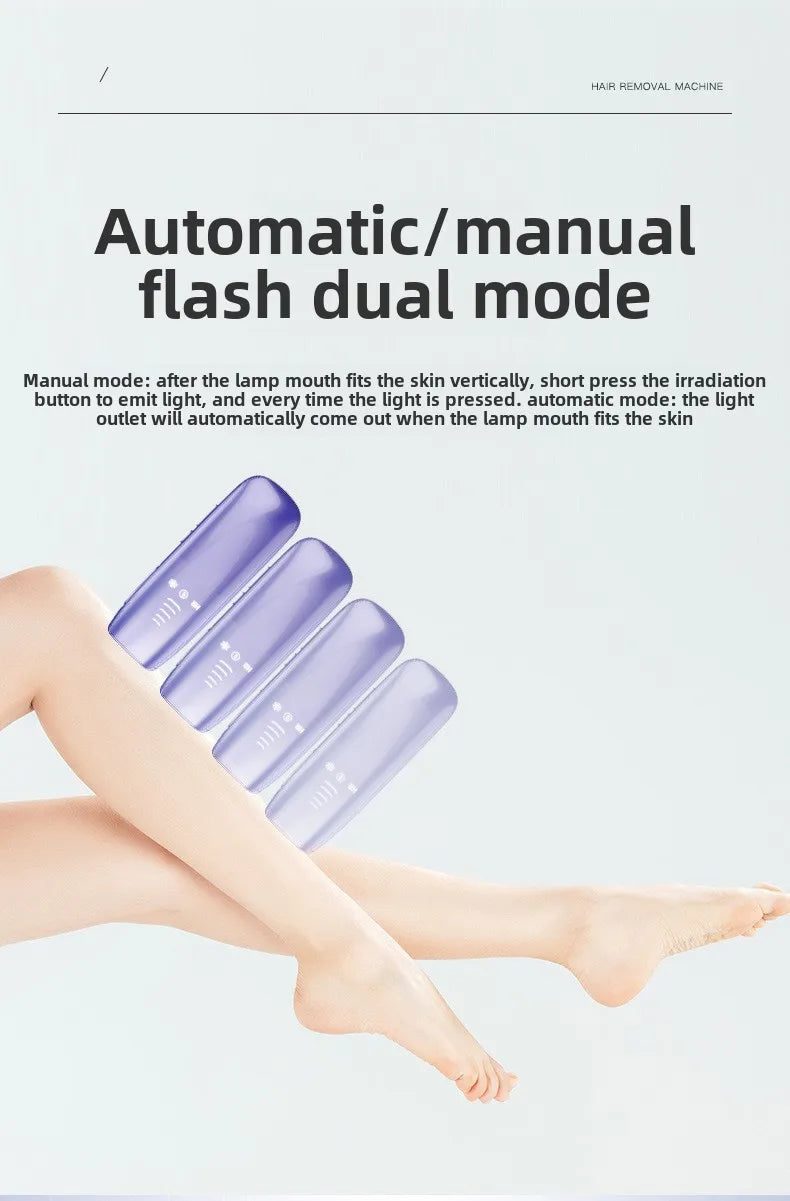 Portable IPL Laser Hair Removal Device with Ice Cooling System Painless for Smooth Skin