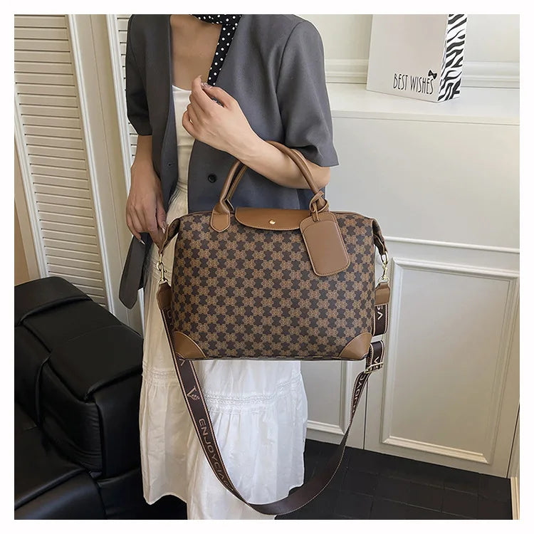 2025 New Large-Capacity Portable Tote Bag — Fashionable, Leisure & Travel-Ready, Versatile Shoulder/Crossbody Bag for Women