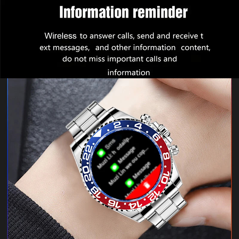 Smart Watch Man Smartwatch AW12 high-end luxury 2024 Android IOS Korean Support Steel Connected Replica Miltary pk gts4 global