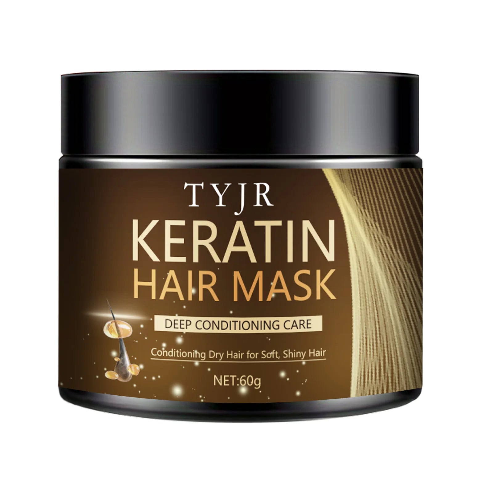Keratin Magic Hair Mask Protein Straightening Repair Dry Frizzy Damaged Hair Milk Professional Smooth Shiny Deep Moisturizing Care 60G/30G