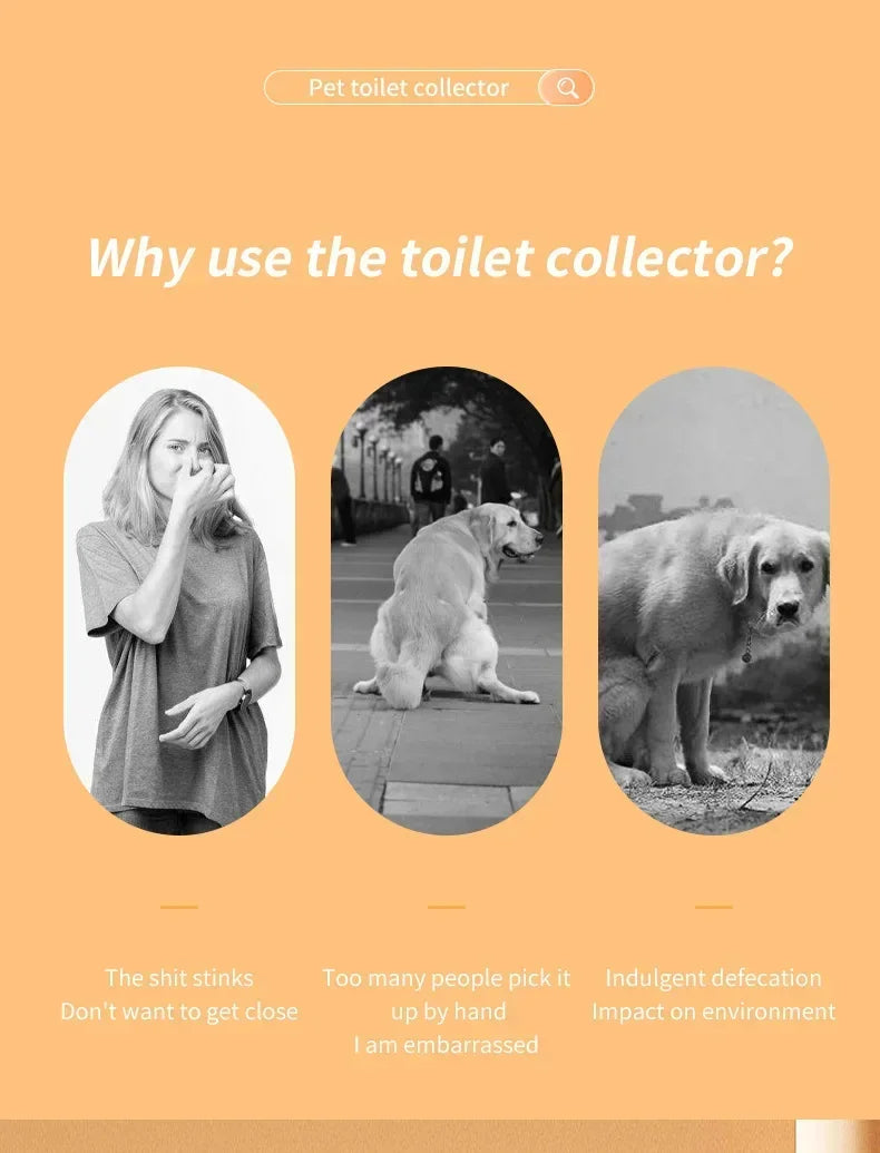 Pet Excrement Picker Cat Dog Zero-contact Toilet Picker Walking Dog Excrement Shovel Garbage Bag Dispenser Dog Accessories