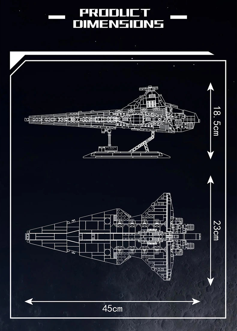 Mould King 21074 Star Plan Building Block The MOC Republic Attack Cruiser Model Assembly Star Fighter Toys Kids Christmas Gift