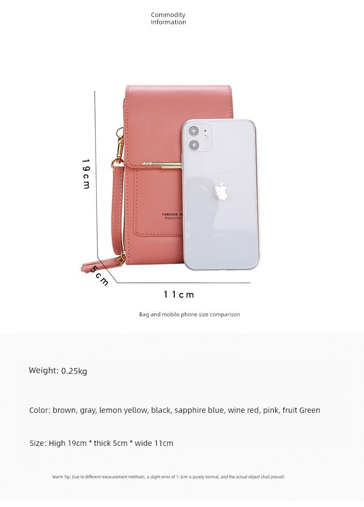 2025 New Arrival Ladies Phone Bag Touch Screen Can Hold Change Card Large Capacity High-End Crossbody Small Shoulder Bag