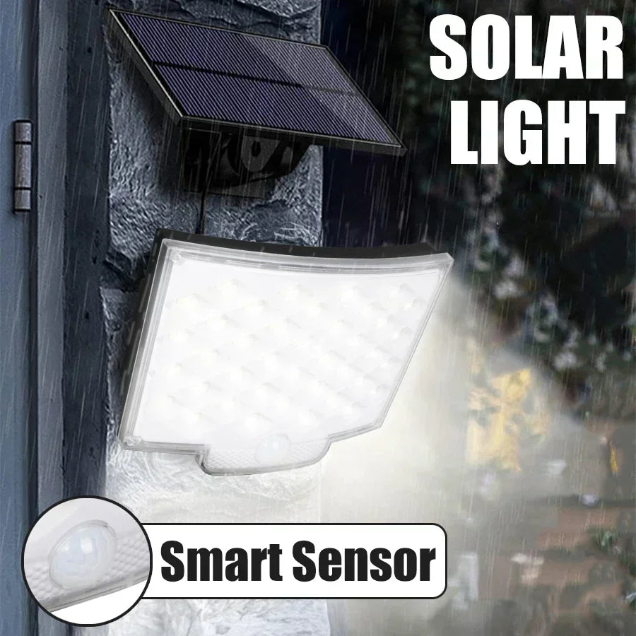 1-2pcs Super Bright 234LED Solar Light, IR Sensor Street Light, Decorative Wall Light, Multiple Switch Modes with Remote Control