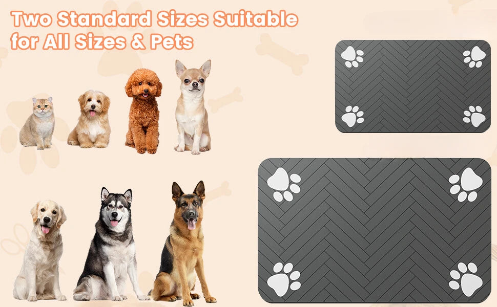 Pet Feeding Mat-Absorbent Pet Placemat for Food
