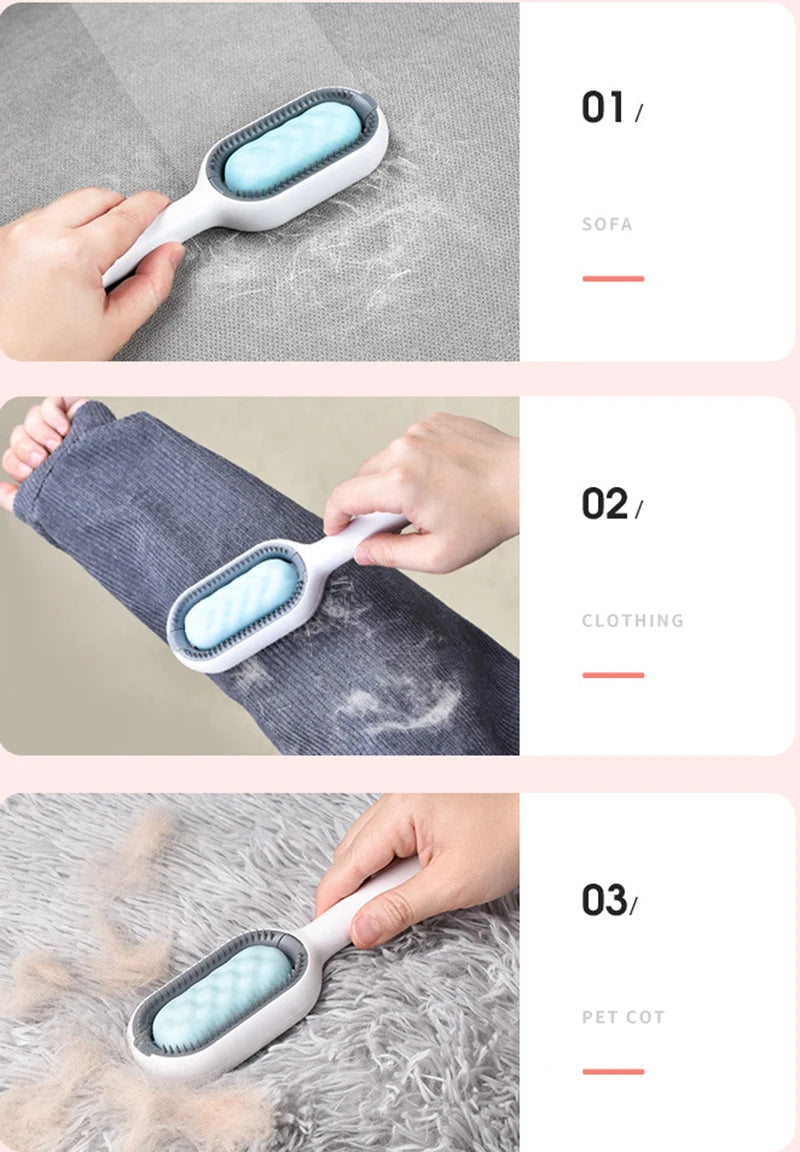 Clean Cat Dog Hair Removal Comb with Wipes Upgraded Pet Brush Katten Accessories Gatos Productos para mascotas Grooming Supplies