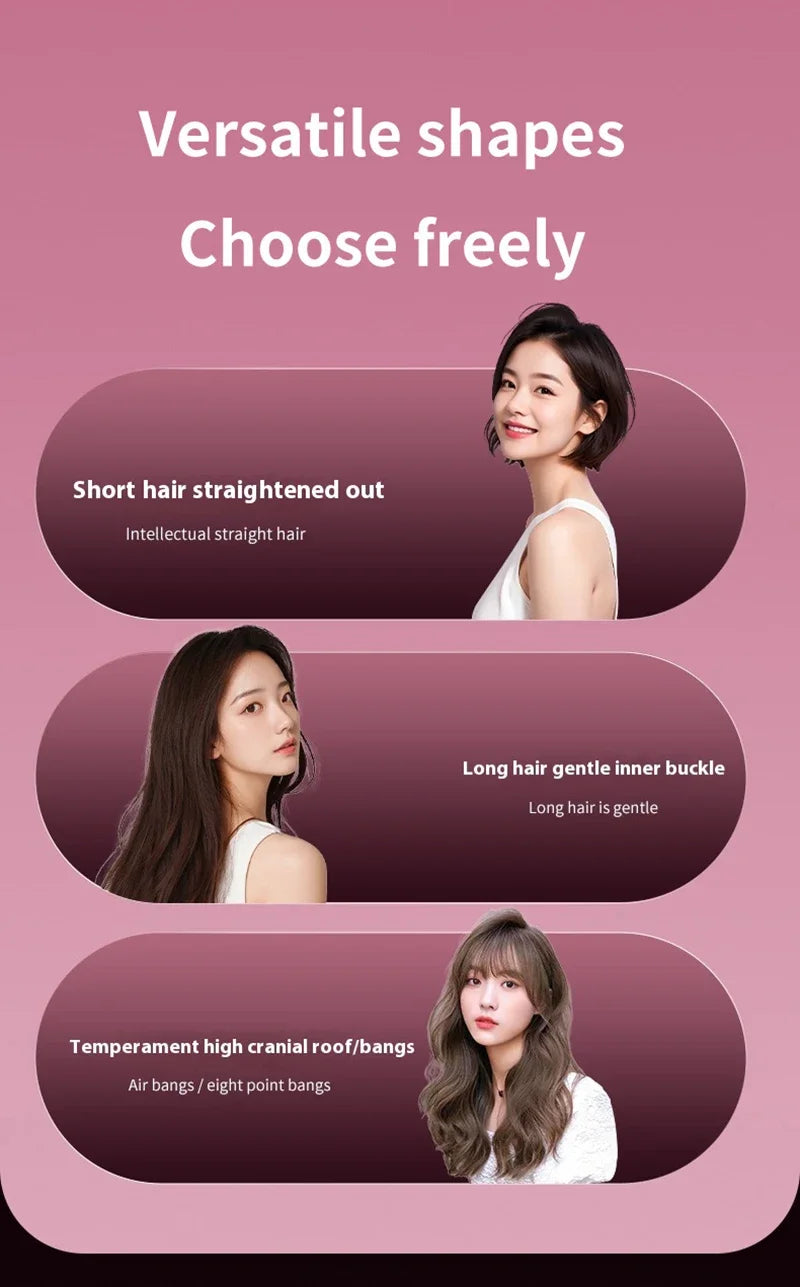 Wireless Straight Curling Hair Comb Heating Negative Ion Hair Straightener Rechargeable Anti-scalding Electric Hair Care Brushes