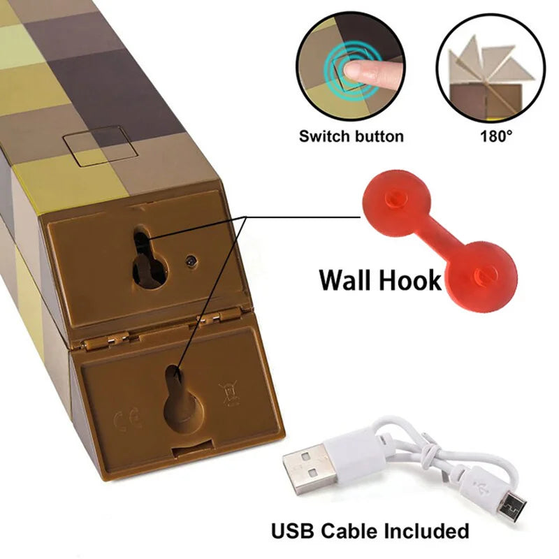 Flashlight, LED light, USB rechargeable night light, children's Christmas gift table lamp, living room and bedroom decoration