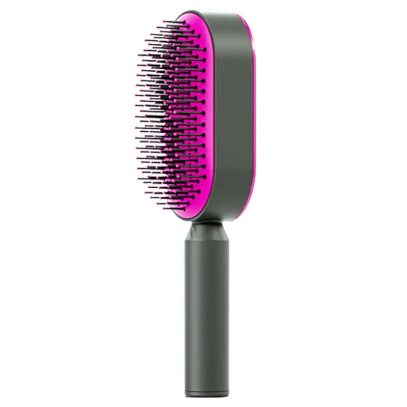 Central Airbag Hair Comb Self Cleaning Detangling Hair Brush For  Women Smooth Anti-Static Scalp Massage Hairbrush Dropshipping