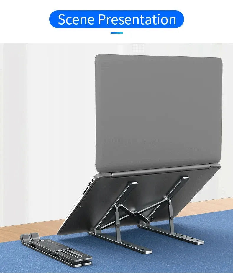 Laptop Aluminum Alloy Stand Ergonomic Foldabl Desktop Stand Flat Stand Mobile Phone Stand Laptop Radiator Portable Foldabl Stand
