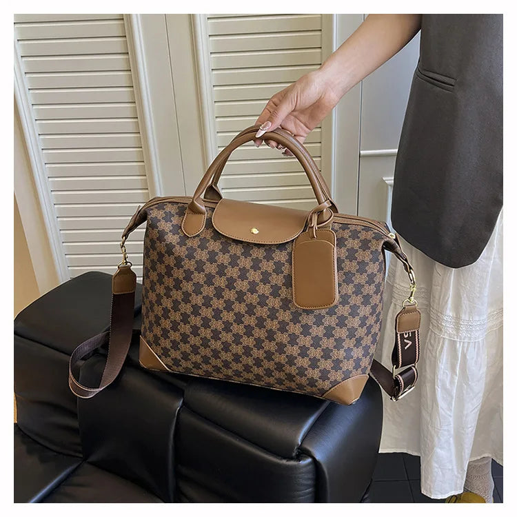 2025 New Large-Capacity Portable Tote Bag — Fashionable, Leisure & Travel-Ready, Versatile Shoulder/Crossbody Bag for Women