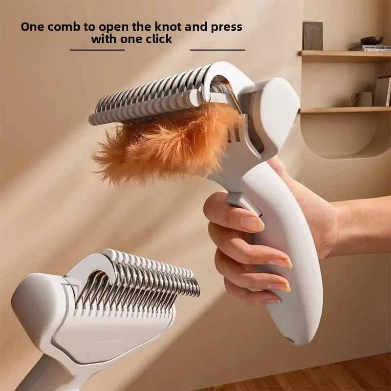 Portable Pet Dog Grooming Brush Hair Removal Tool For Dogs Self Cleaning Comb Pet Products Professional Pet Deshedding