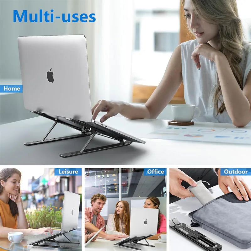 Laptop Aluminum Alloy Stand Ergonomic Foldabl Desktop Stand Flat Stand Mobile Phone Stand Laptop Radiator Portable Foldabl Stand