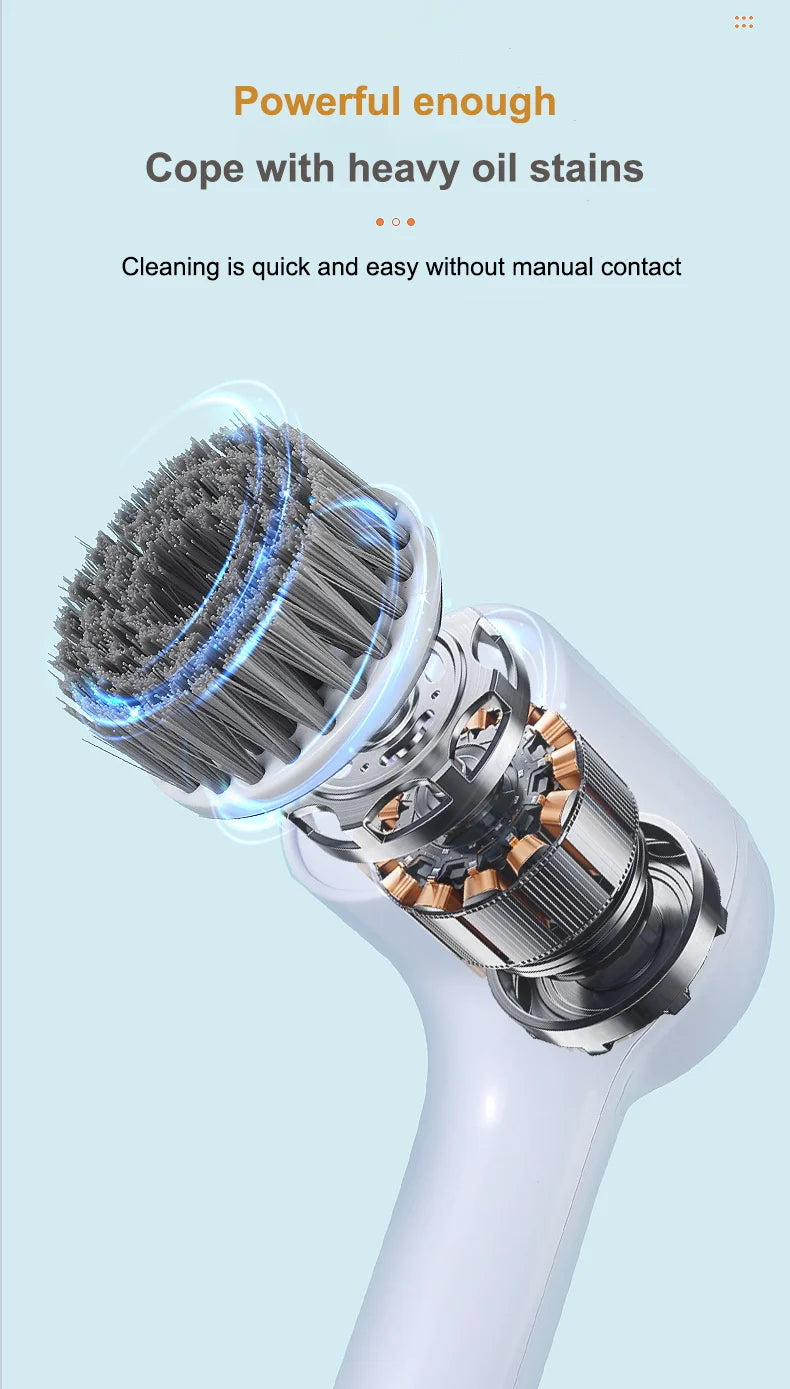 Multi-functional Electric Cleaning Brush for Kitchen and Bathroom - Wireless Handheld Power Scrubber for Dishes, and Pans