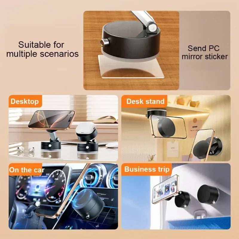 Vacuum Magnetic Suction Cup Folding Swivel Phone Stand 360 Degree Rotation Phone Holder For Iphone Car cell Phone Bracket