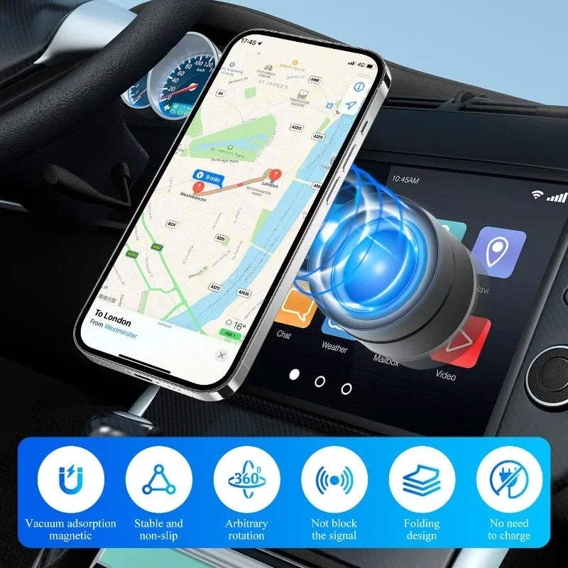 Vacuum Magnetic Suction Cup Folding Swivel Phone Stand 360 Degree Rotation Phone Holder For Iphone Car cell Phone Bracket