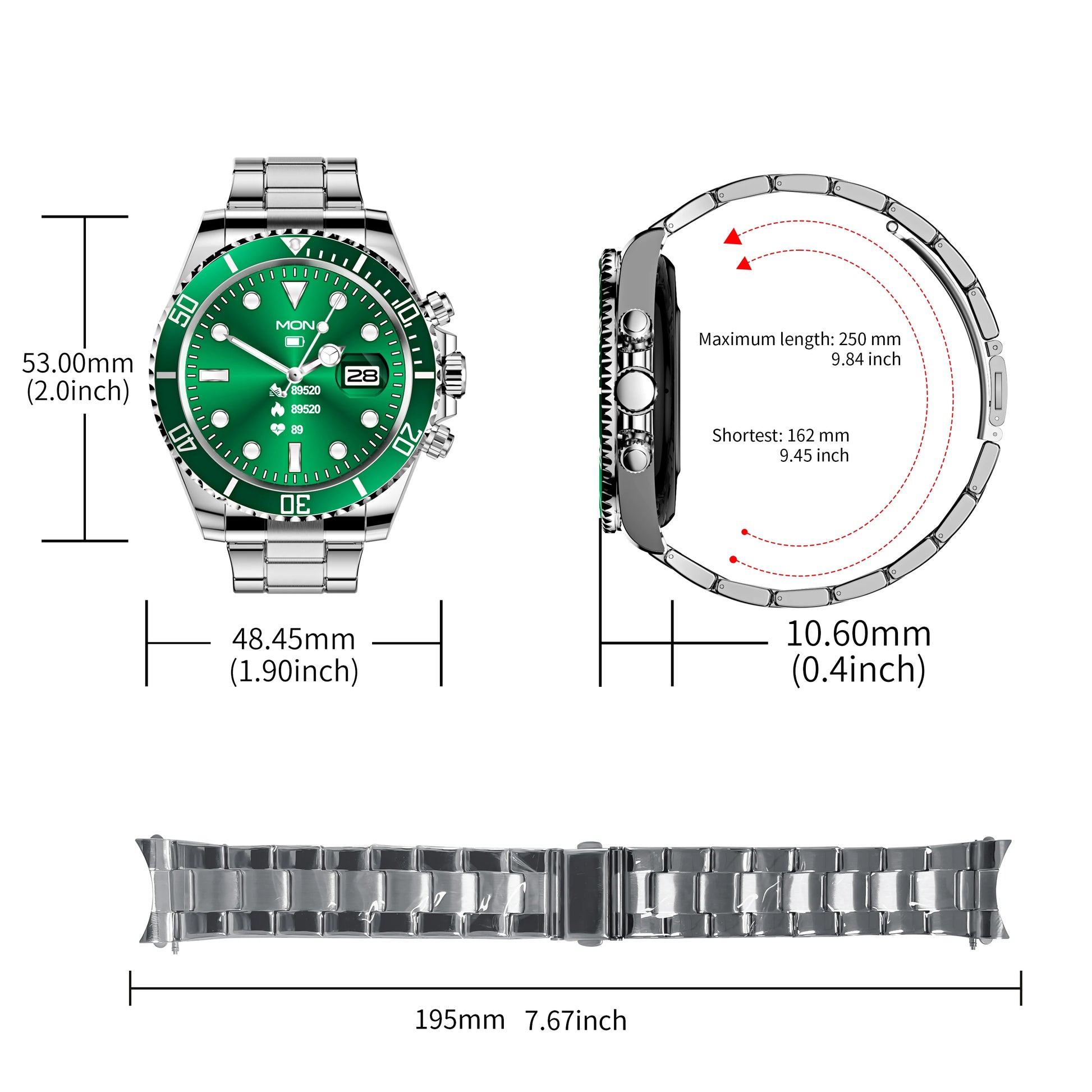 Smart Watch Man Smartwatch AW12 high-end luxury 2024 Android IOS Korean Support Steel Connected Replica Miltary pk gts4 global