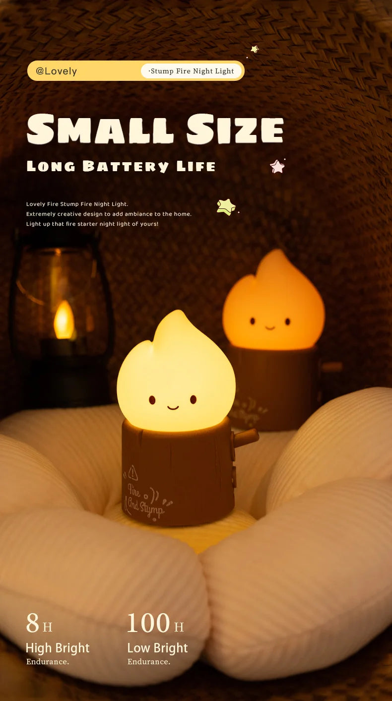 Flameless Candles Night Light Cute Sleeping Nightlights Dimmable 2 Lighting Modes Bedside Lamp For Kid Bedroom