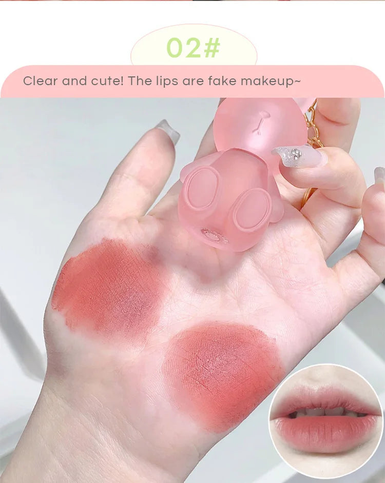 Gege Bear Rabbit Lip Glaze, Matte Velvet Lip Clay
