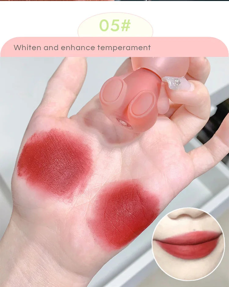Gege Bear Rabbit Lip Glaze, Matte Velvet Lip Clay