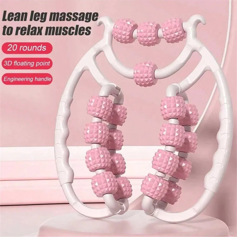 Circular Leg Clamps-360 Degree 20 Wheels Muscle Roller Massager Muscle Roller Neck Arm Leg Muscle Relax Massager Sports Yoga