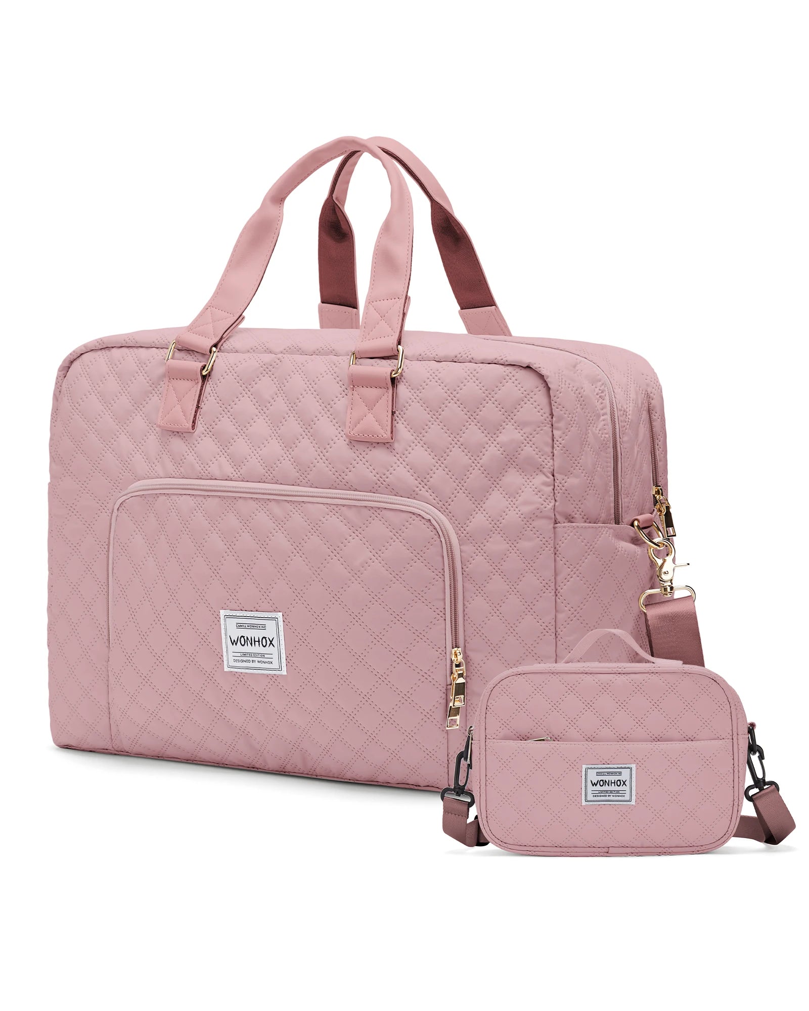 Travel Bag for Woman ,Carry On Foldable Travel Bag,Weekender Overnight Bag,Simple Women's Clothing Backpack Luggage Handbag，blue