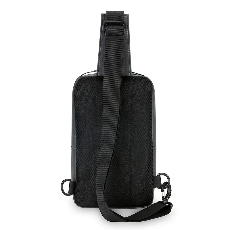 Men's Outdoor Chest Bag - Stylish Nylon Crossbody Bag, Casual Multi-Functional Sports Sling ,Multiple Compartments