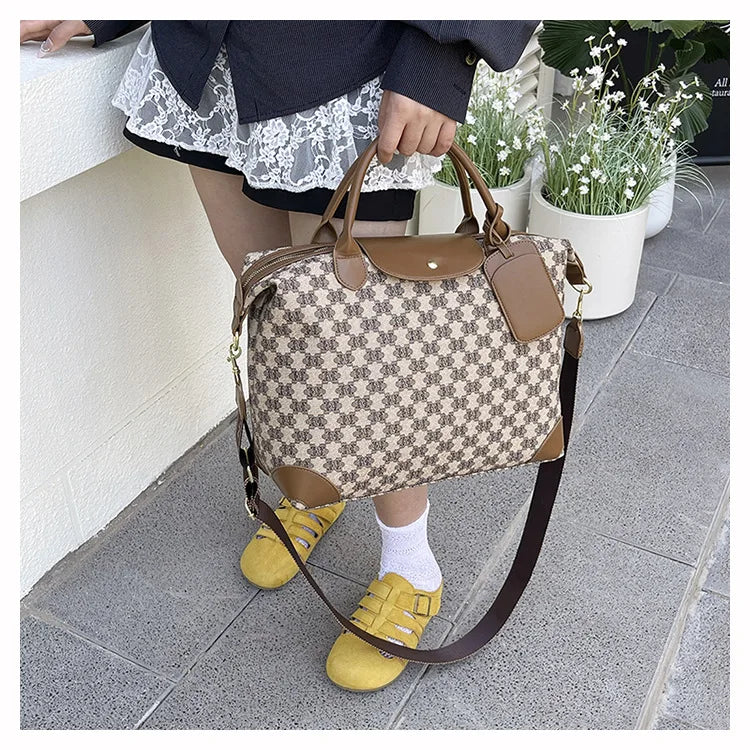 2025 New Large-Capacity Portable Tote Bag — Fashionable, Leisure & Travel-Ready, Versatile Shoulder/Crossbody Bag for Women