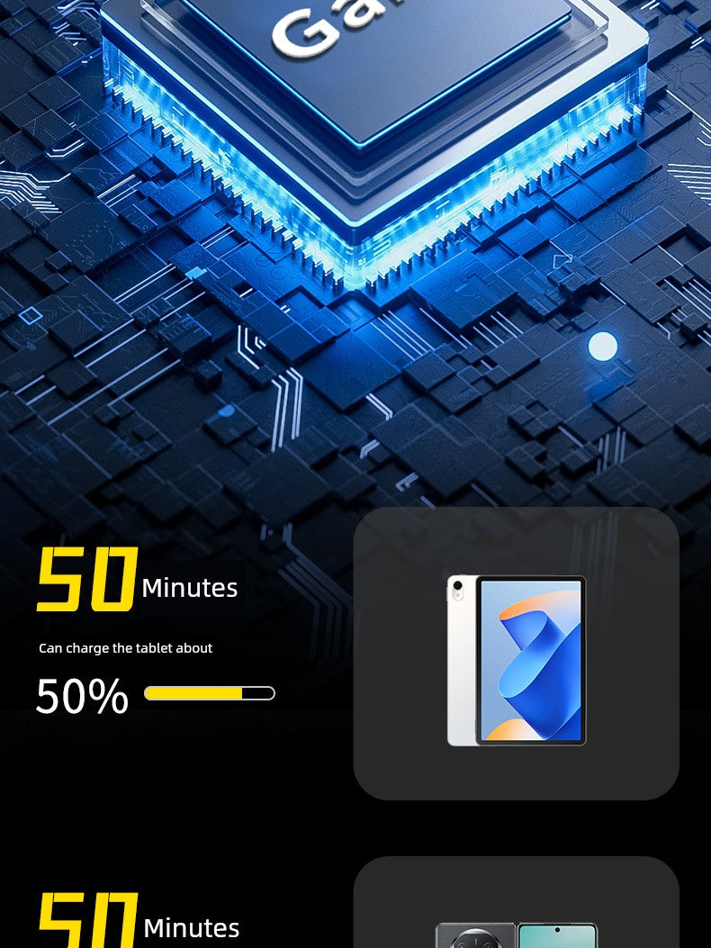 PD Gallium Nitride Two-Drag Two-Magnetic Data Cable Charging Plug