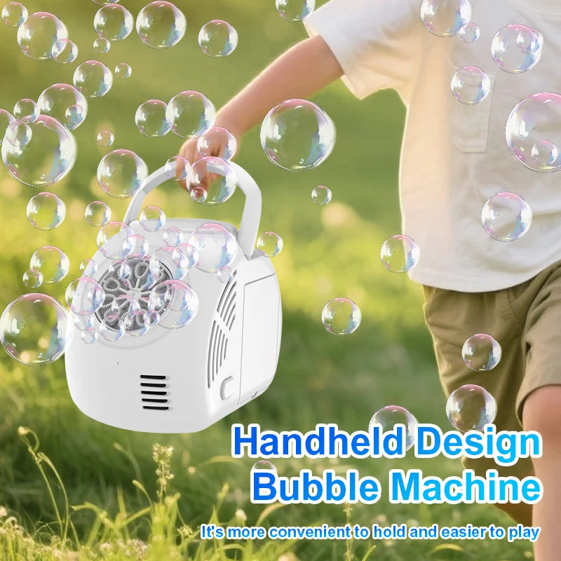 10 hole fully automatic bubble machine for children's kindergarten outdoor activities bubble toy without battery bubble water