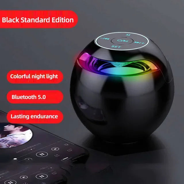 G90 New Clock Colorful Bluetooth Speaker Mini Portable Household Ball Card Lock and Load Spray Bluetooth Speaker