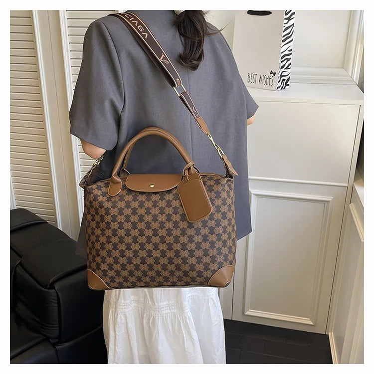 2025 New Large-Capacity Portable Tote Bag — Fashionable, Leisure & Travel-Ready, Versatile Shoulder/Crossbody Bag for Women