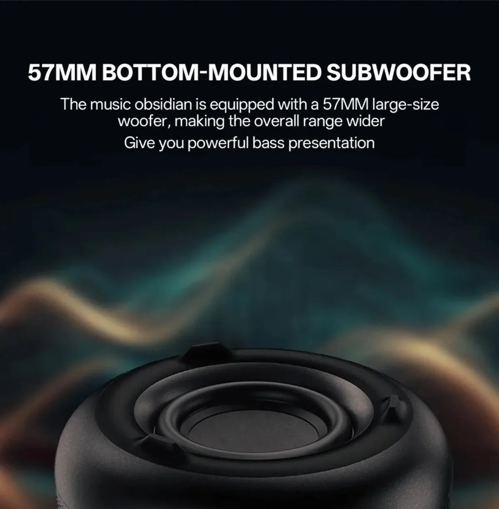 Glaze 5 Subwoofer Bluetooth 5.3 Audio Breathing Lamp Speakers Hi-Fi Acoustic Wireless Soundbar Portable Speaker for Home Theater