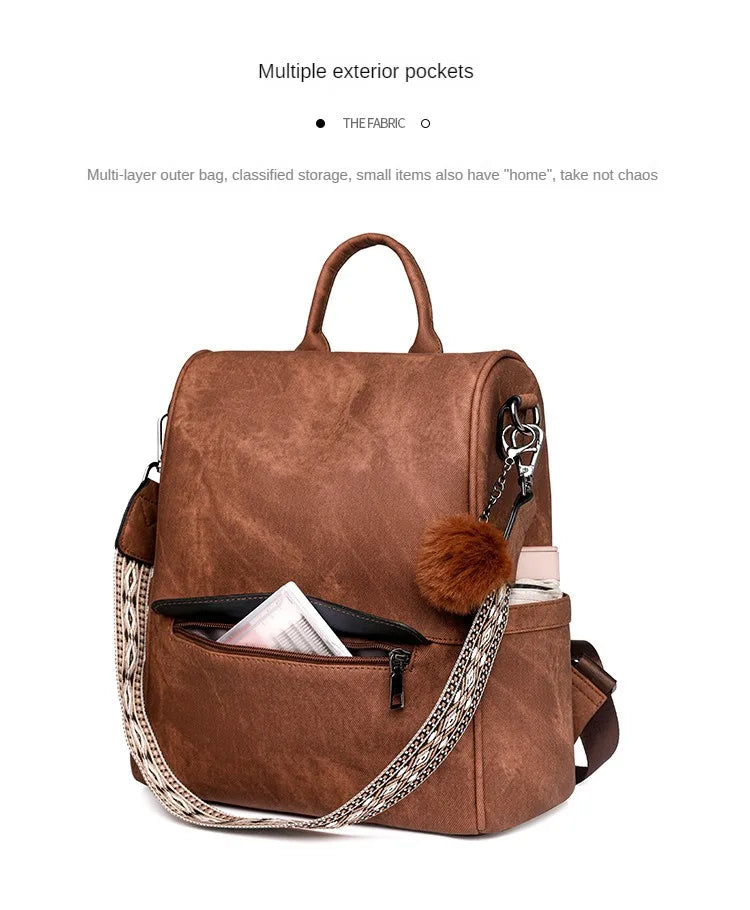 Womens Purse Leather Backpack Purse for Women Fashion Backpack Ladies Designer Ladies Shoulder Bags for Travel College Work