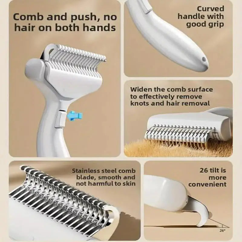 Portable Pet Dog Grooming Brush Hair Removal Tool For Dogs Self Cleaning Comb Pet Products Professional Pet Deshedding
