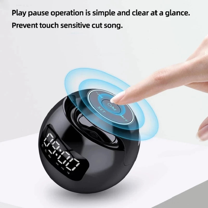 G90 New Clock Colorful Bluetooth Speaker Mini Portable Household Ball Card Lock and Load Spray Bluetooth Speaker