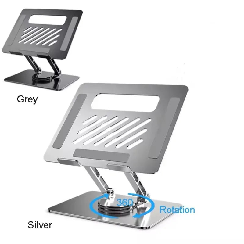 360 Swivel & Adjustable Laptop Stand for Desk Foldable & Portable Computer Stand for All Laptops up to 15.6 inches