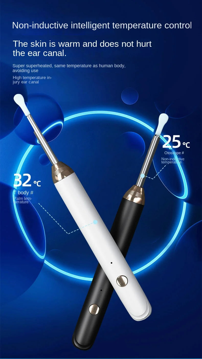 Tinsol Smart Visual Ear Cleaner 1296P Ear Sticks Otoscope USB C Charging Endoscope Wax Removal Tool Earpick Camera Health Care