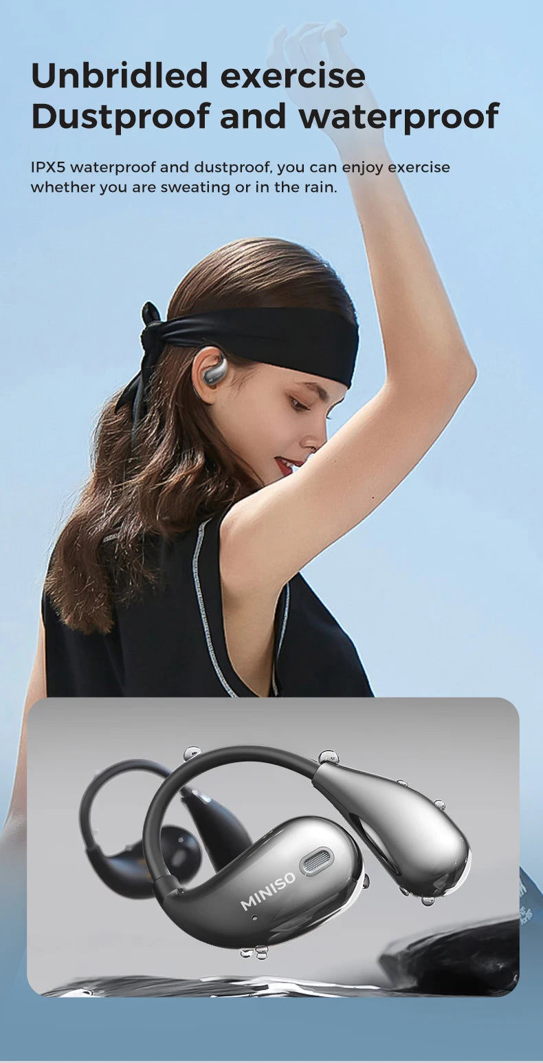 MINISO X33 Earphone Bluetooth 5.4 True Wireless Earbuds Low Latency Headphones Superb Bass HiFi Sport Headset With Mic