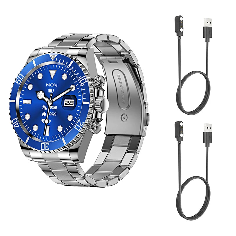 Smart Watch Man Smartwatch AW12 high-end luxury 2024 Android IOS Korean Support Steel Connected Replica Miltary pk gts4 global