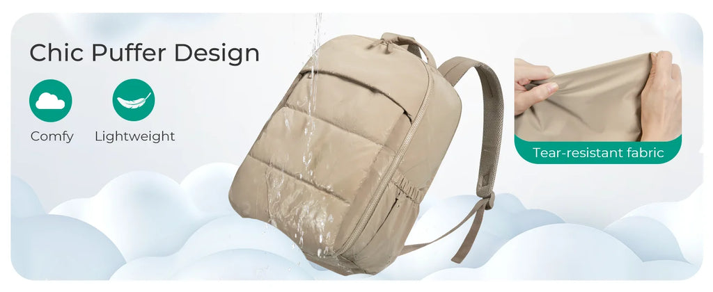 BAGSMART Women's Backpack Airline Approved Carry On with Shoe Compartment Fits 15.6" Laptop Water-Resistant Travel Backpack